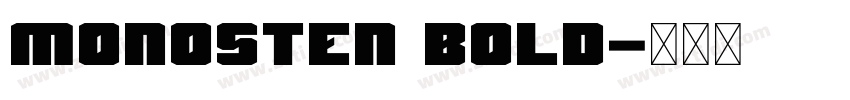 Monosten Bold字体转换